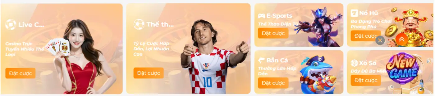 Danh sách các sản phẩm giải trí tại Fun79